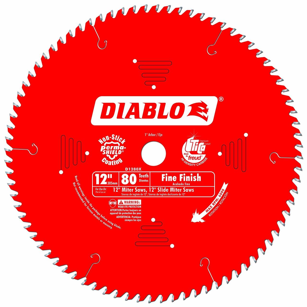 Diablo FRE-D1280X 12in X 80T ATB Crosscutting Saw Blade