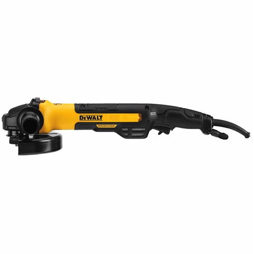 DEWALT DEW-DWE43840CN 7in Brushless Small Angle Grinder, Rat Tail, With Kickback Brake, No Lock, Pipeline Cover