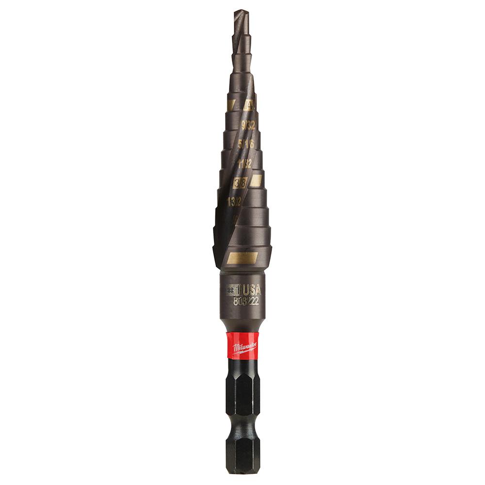 Milwaukee MIL-48-89-9241 1/8 in. - 1/2 in. x 1/16 in. #1 SHOCKWAVE Impact Duty Titanium Step Bit