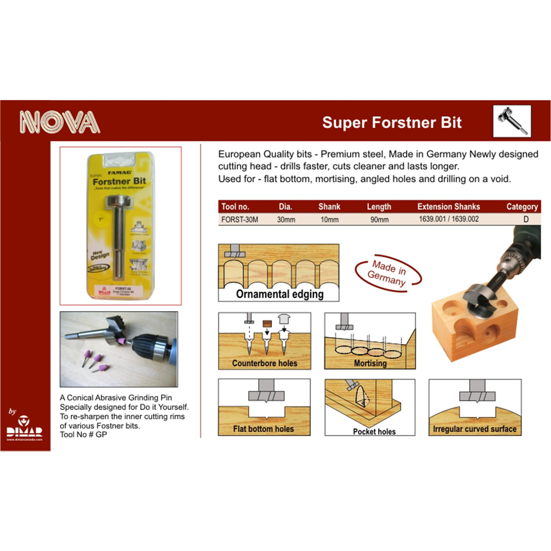 Dimar DIM-FORST-30M Famag 30mm Super Forstner Bit