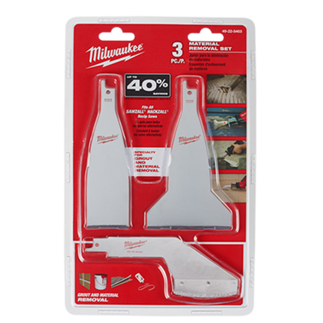Milwaukee MIL-49-22-5403 SAWZALL Material Removal Blade 3pc Set
