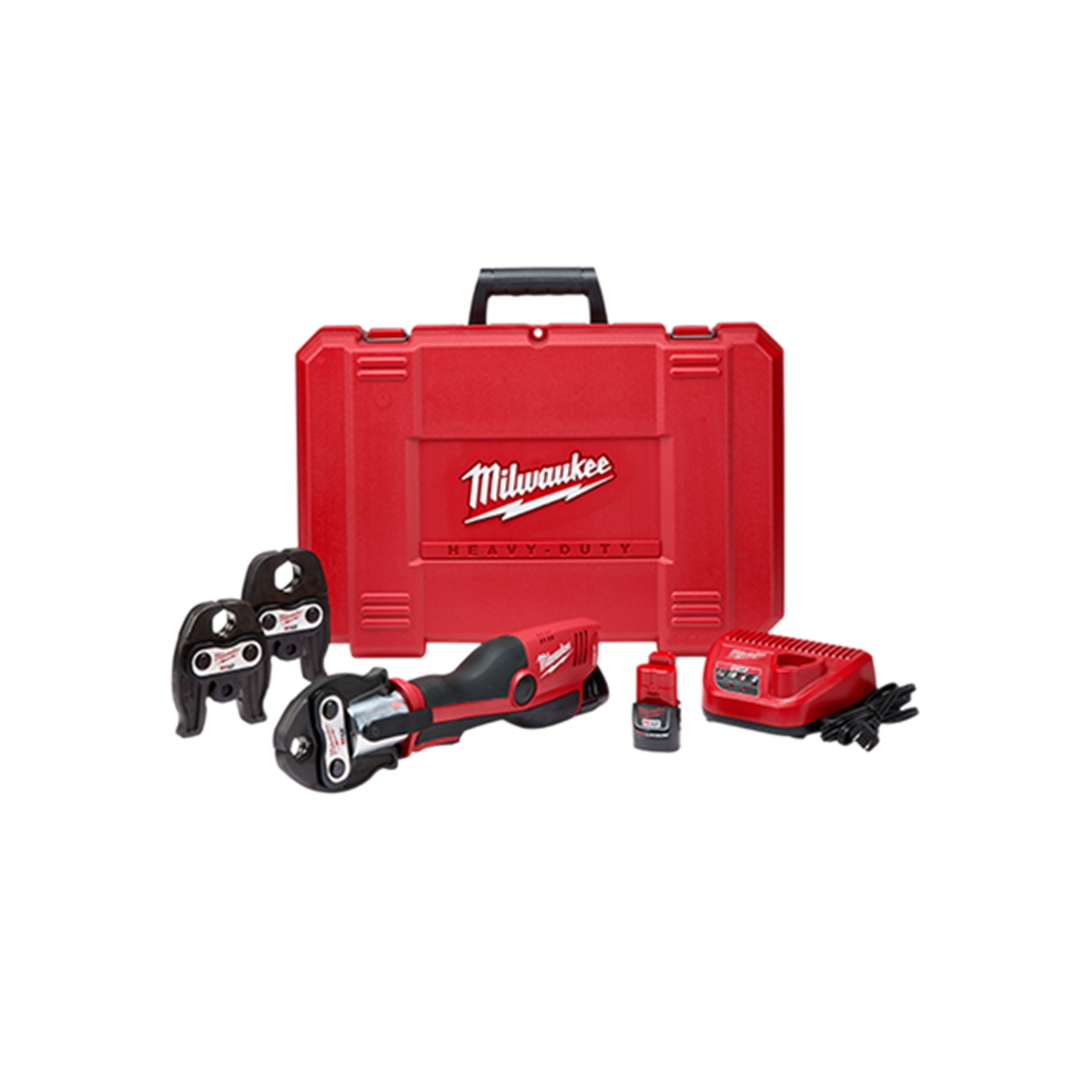 Milwaukee MIL-2473-22 M12 FORCE LOGIC Press Tool 2x CP1.5 Kit with Jaws