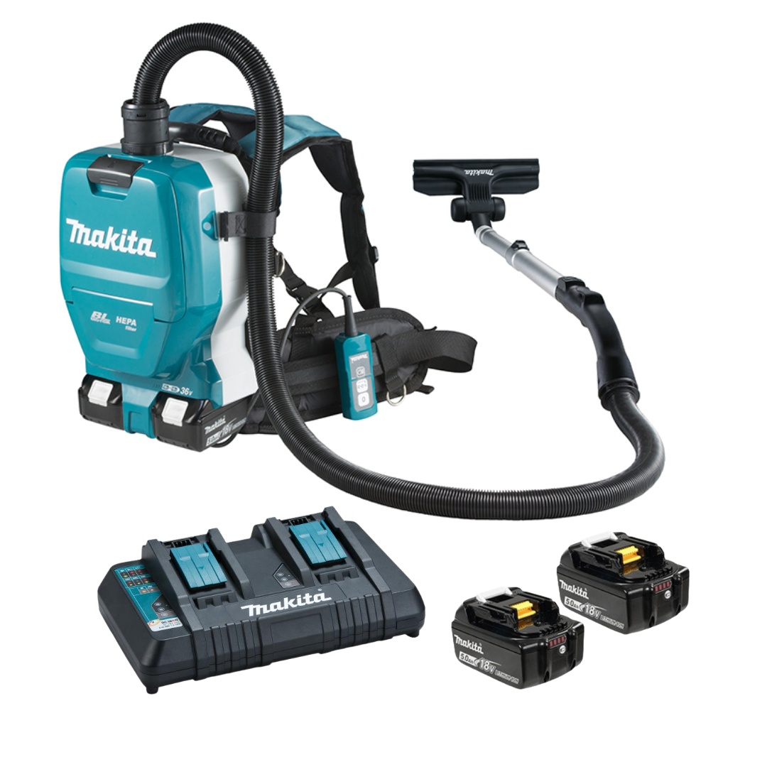 Makita MAK-DVC261TX11 18Vx2 LXT Cordless Backpack Vacuum Cleaner (2.0 L)