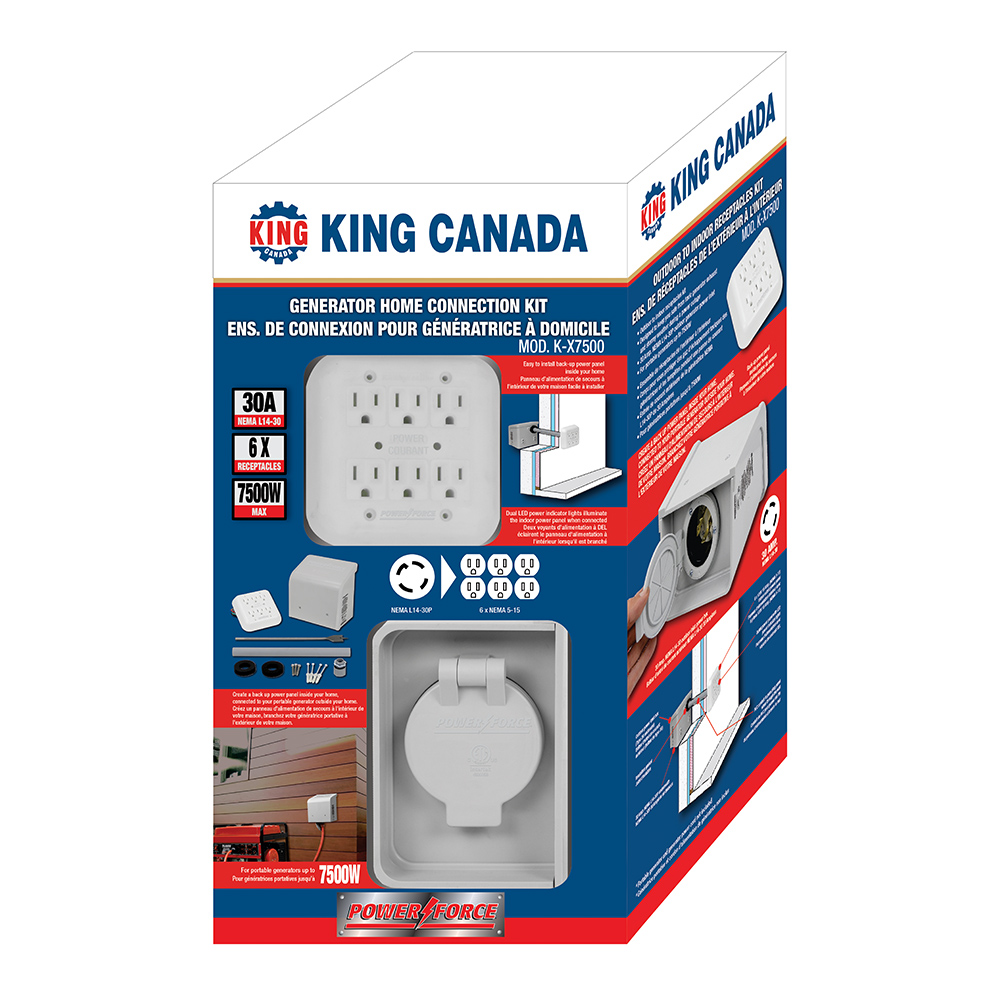 King Canada KING-K-X7500 Generator Home Connector Kit