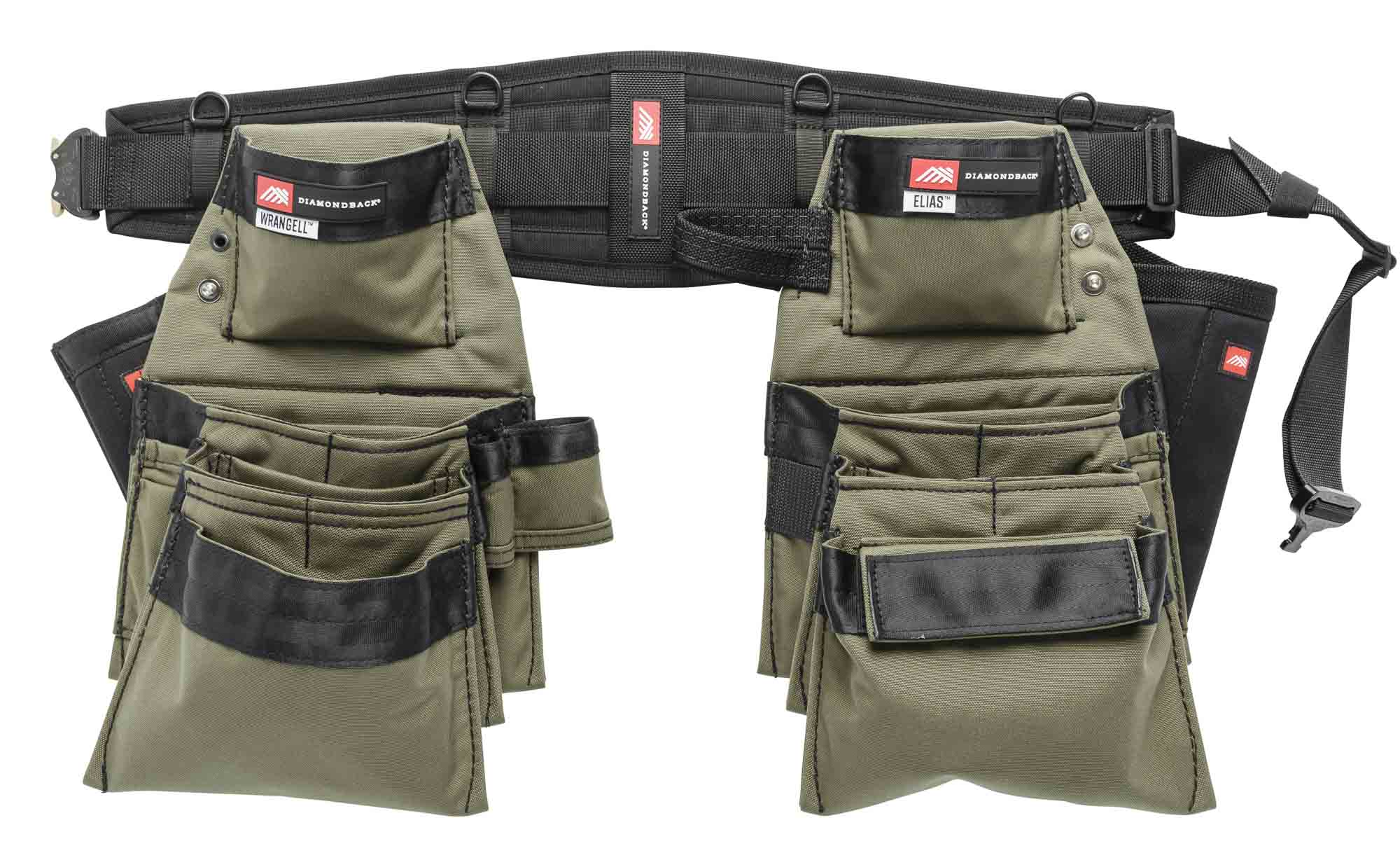 Pro Framer Tool Belt Set with Double Outer Bag - Small, Green