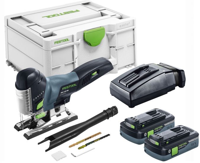 Festool FES-576527 PSC 420 EB Cordless Carvex Jigsaw 4.0Ah Kit With Sys3