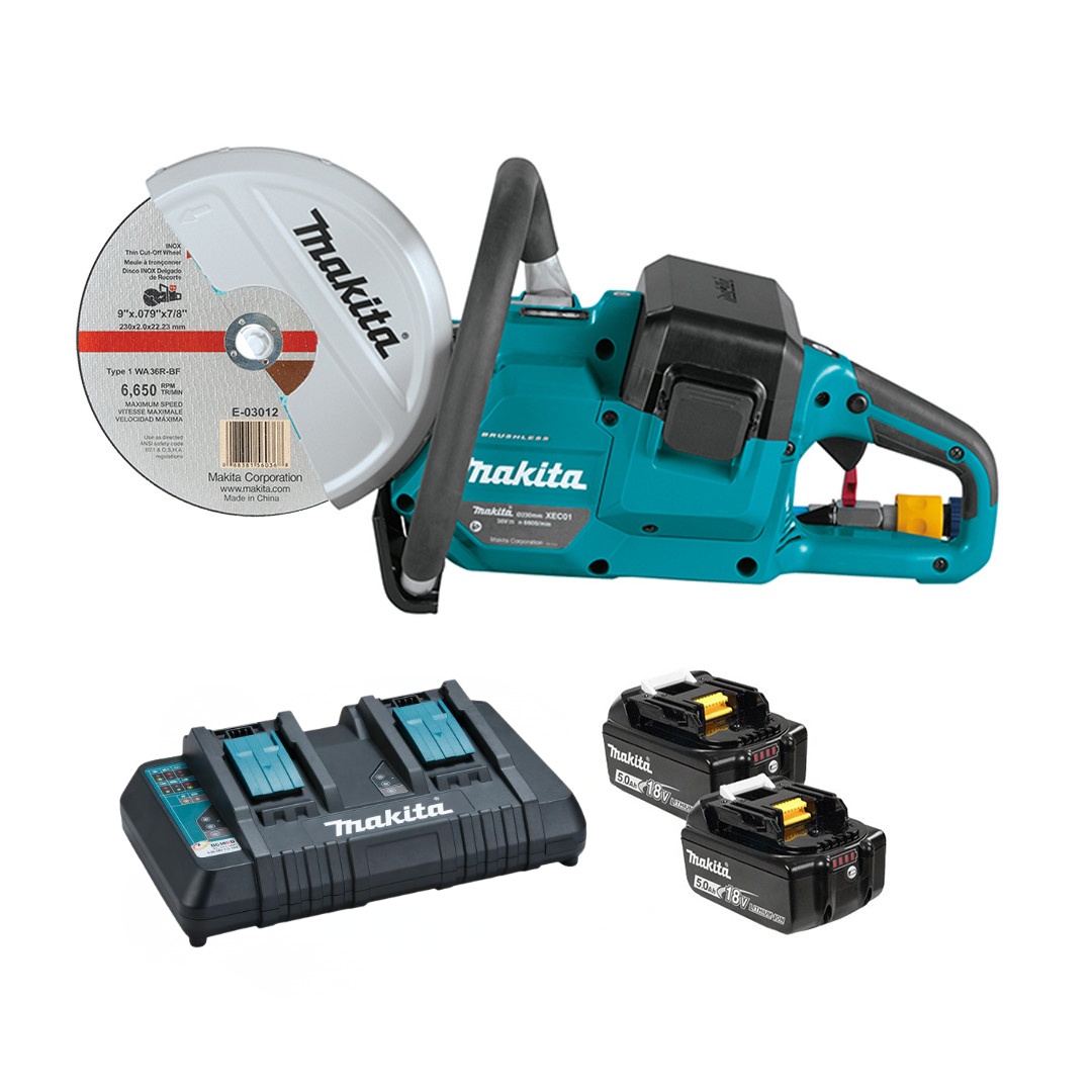 Makita MAK-DCE090T2X1 9in Cordless Power Cutter 2x 5.0Ah Kit