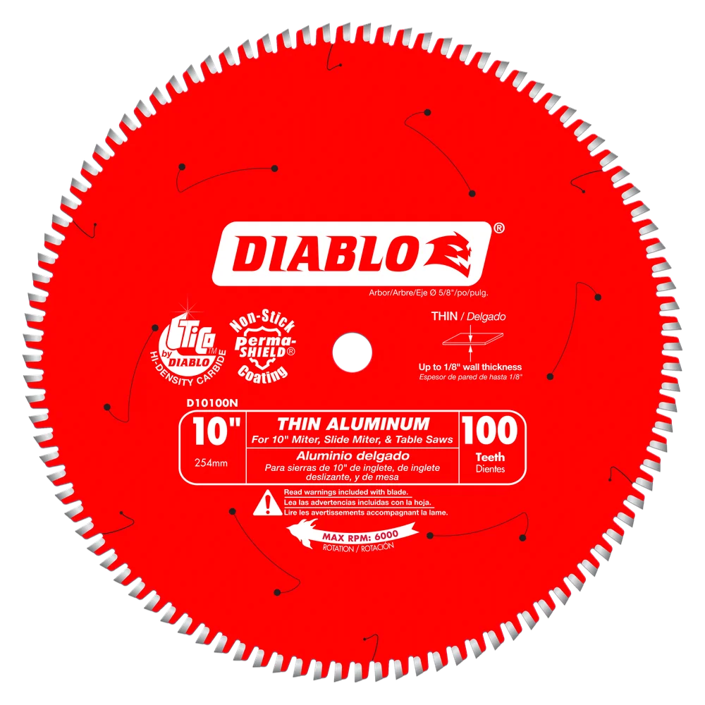 Diablo FRE-D10100N 10in X 100T Thin Aluminum Cutting Saw Blade