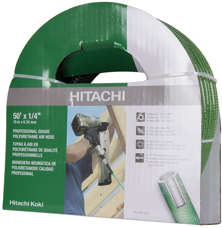 Metabo HPT HPT-19412QPM 50ft x 1/4in Professional Grade Polyurethane Air Hose