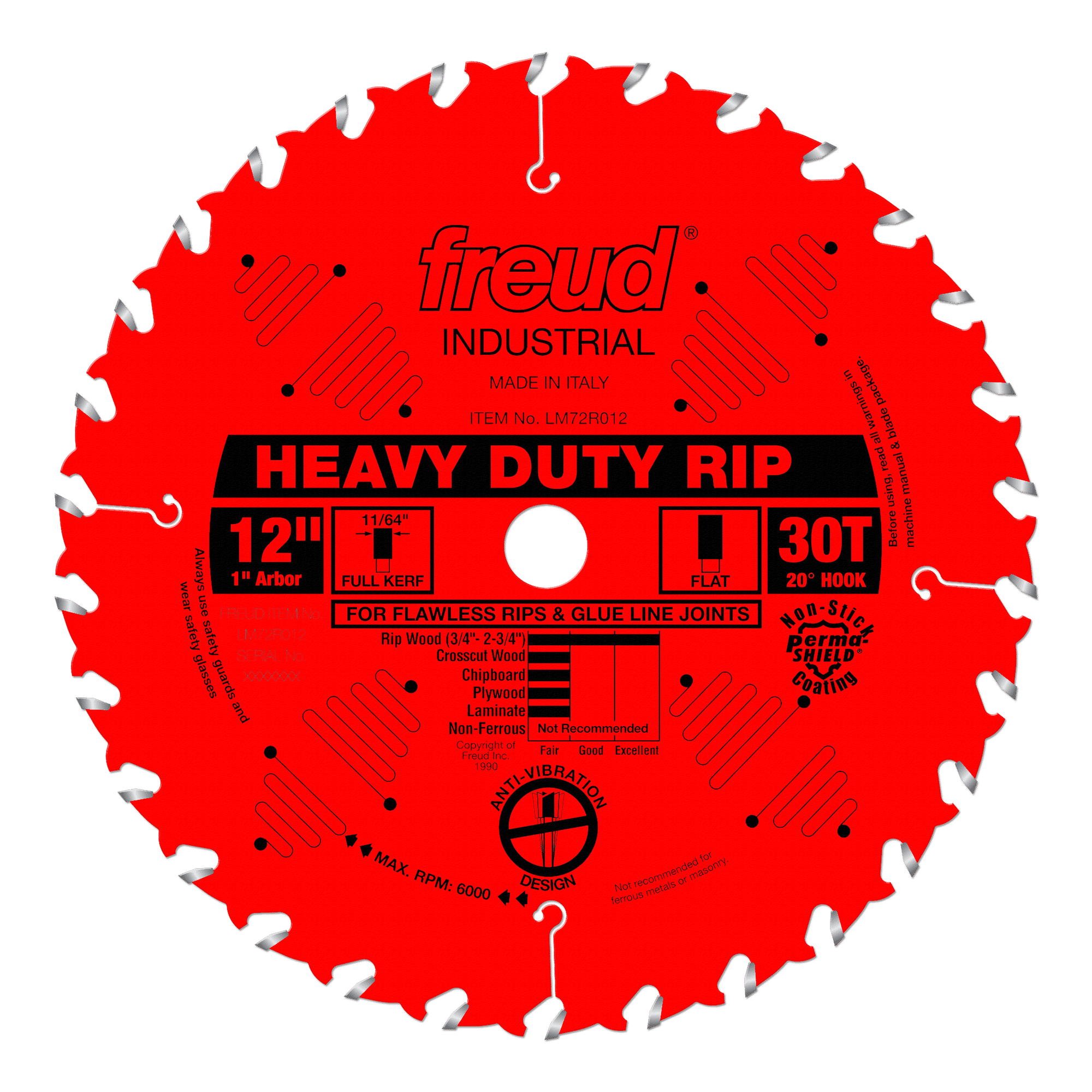 Freud FRE-LM72R012 12in Heavy Duty Rip Blade