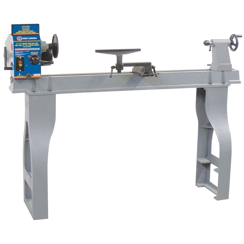 King Canada KING-KWL-1443VS 14in x 43in Variable Speed Wood Lathe with Digital Readout