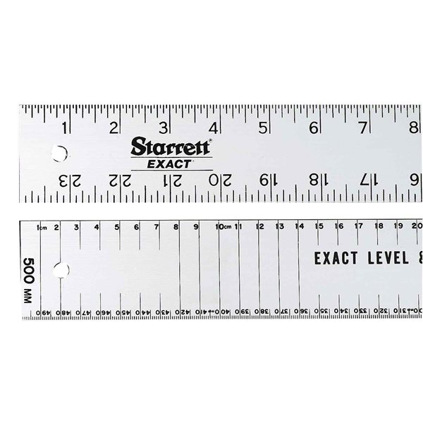 L. S. Starrett STAR-ASE-24 24" Aluminum Straight Edge Rule