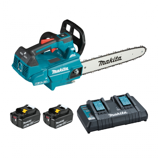 Makita MAK-DUC356PT2 18Vx2 LXT Top Handle Chainsaw 2x 5.0Ah Kit