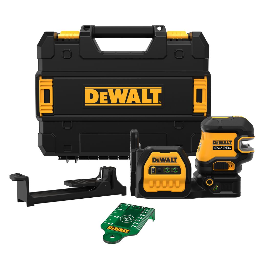 DEWALT DEW-DCLE34520GB 20V MAX Cordless 5-Spot Green Line Laser Kit