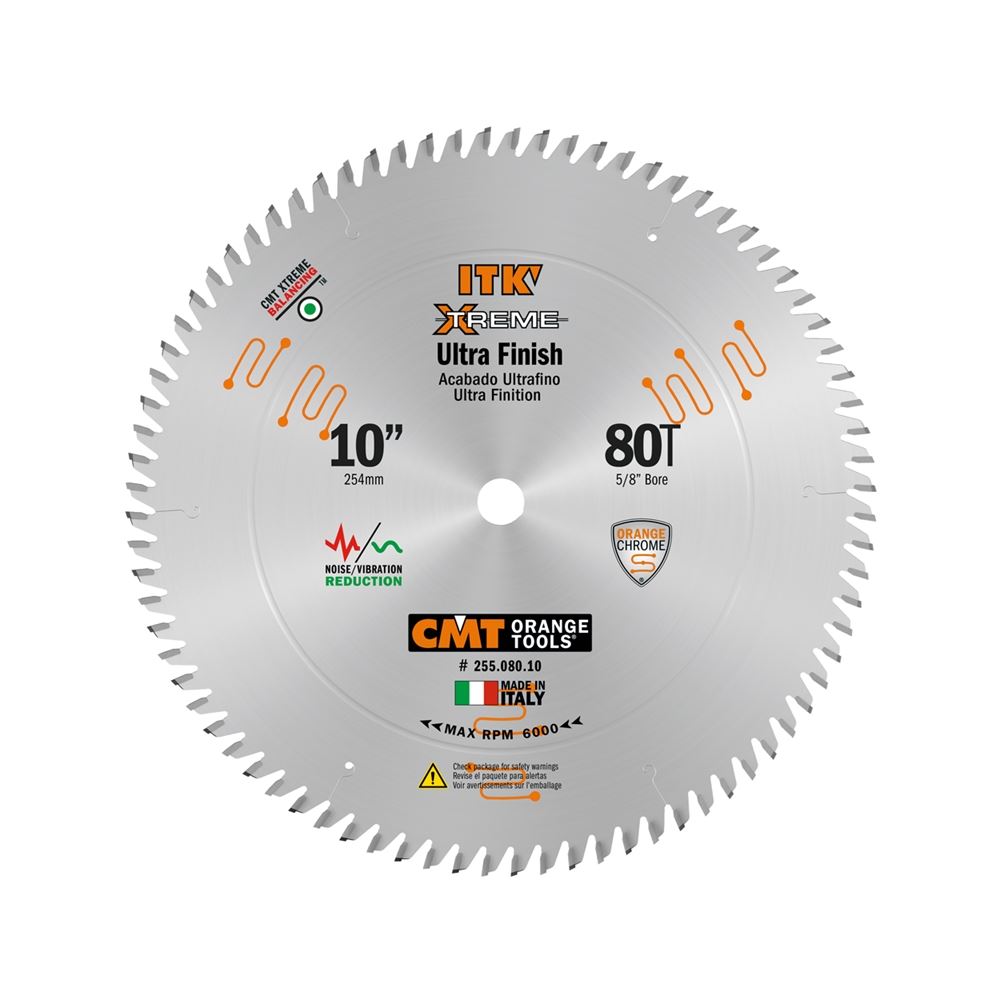 CMT Orange Tools CMT-25508010 10 X 80T ITK Ultra Saw Blade