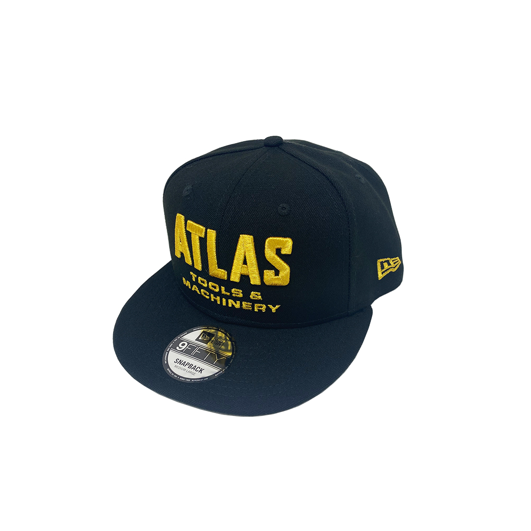 Atlas HAT-ATL-BLACK-GOLD Black and Gold Snapback Hat