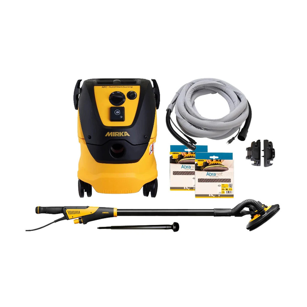 Mirka Abrasives MIR-MCA-PREMLEROS 9in LEROS Sander with 1230-AFC Dust Extractor & Abrasives