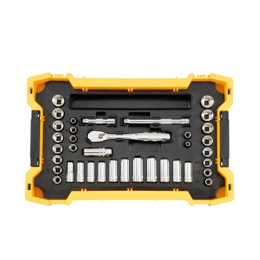 DEWALT DEW-DWMT45400 37 pc. 3/8in Drive Socket Set with ToughSystem 2.0 Tray and Lid