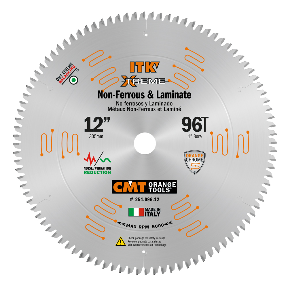 CMT Orange Tools CMT-25409612 12in x 96T Non-Ferrous / Laminate Blade