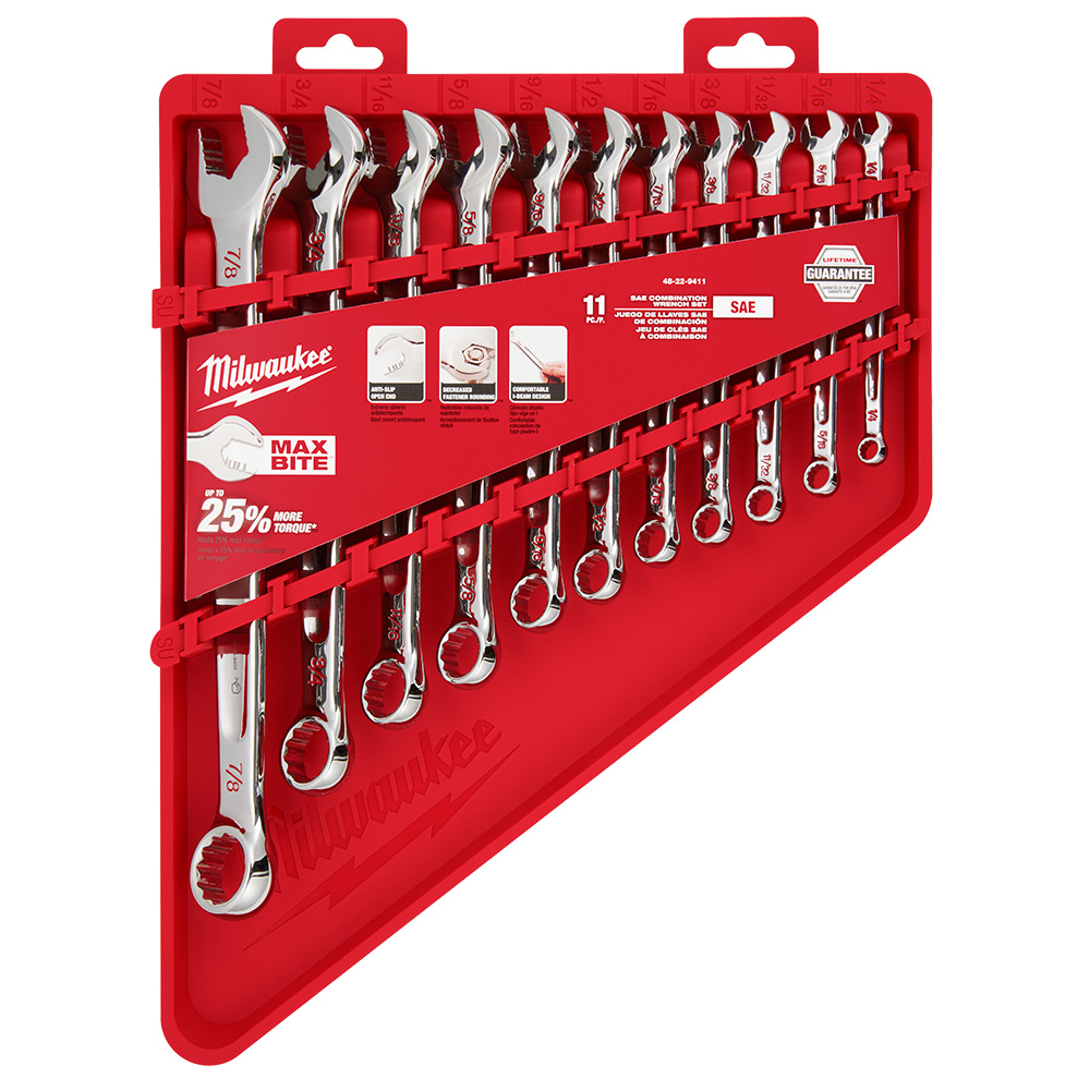 Milwaukee MIL-48-22-9411 11-Piece SAE Combination Wrench Set