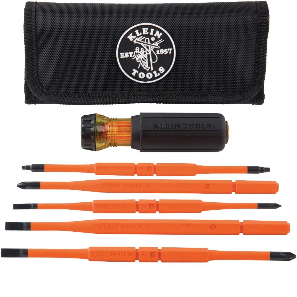 Klein Tools KLE-32288 8-in-1 Insulated Interchangeable Screwdriver Set