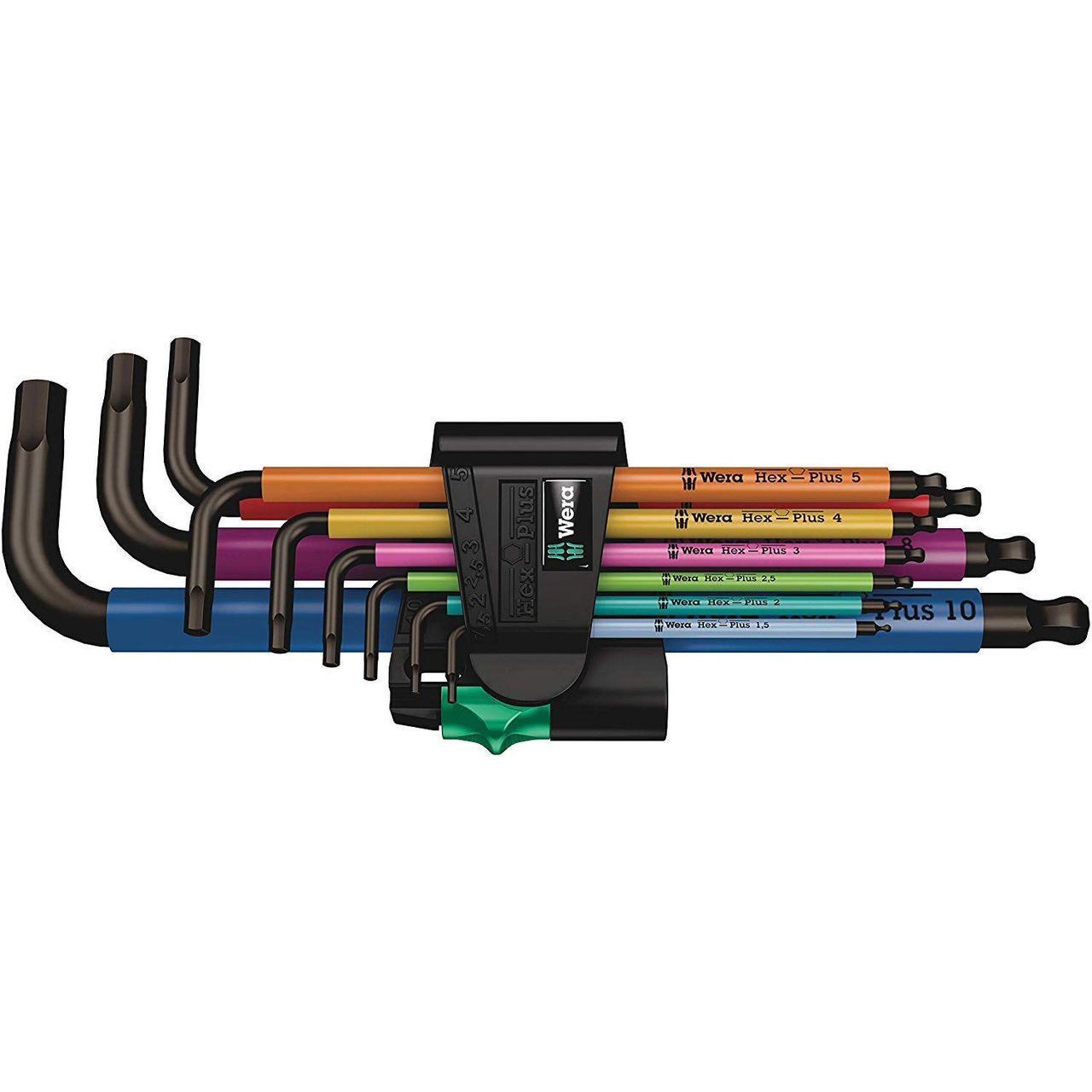 Wera Tools WERA-05073593001 950/9 Hex-Plus Multicolour 1 SB Metric BlackLaser 9pc L-Key Set