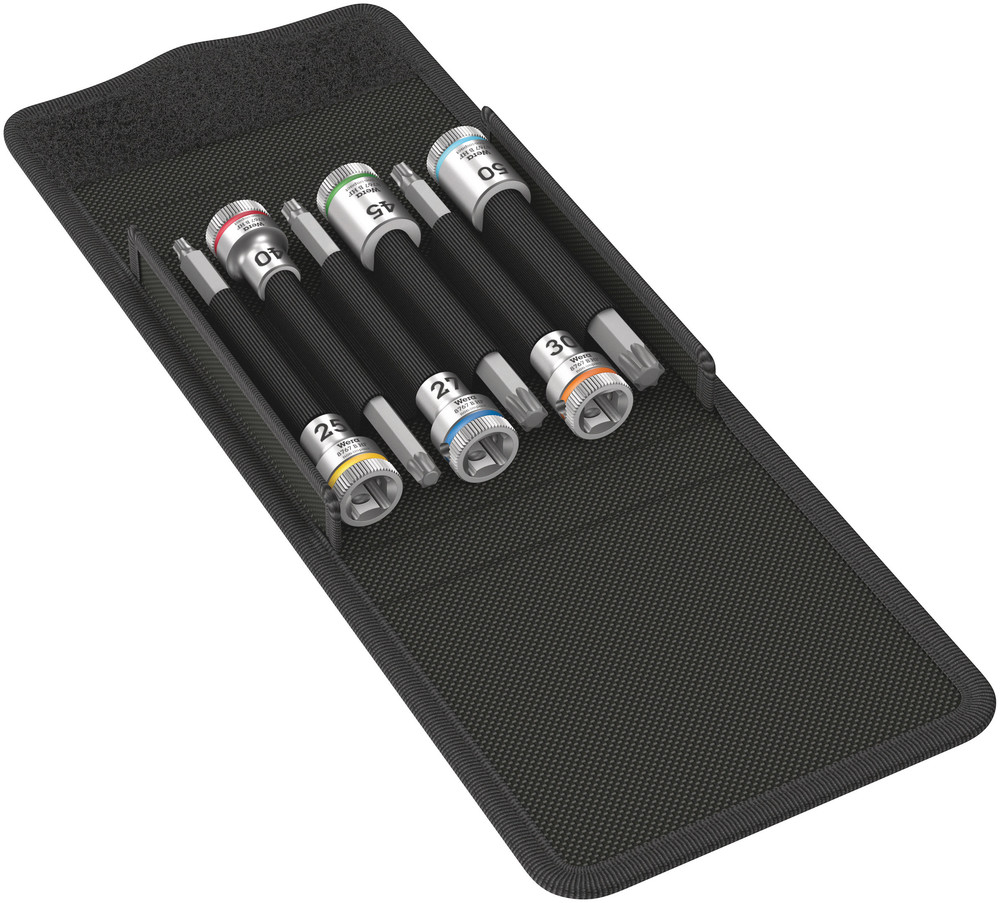 Wera Tools WERA-05003185001 8767 B TORX HF 1 Zyklop Bit Socket Set With Holding Function - 3/8in Drive (6pc)