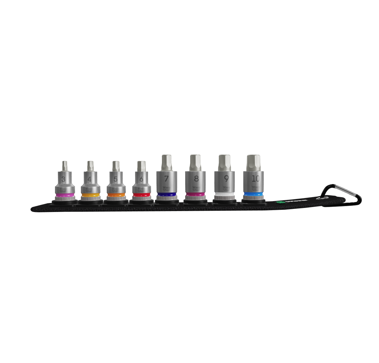 Wera Tools WERA-05003971001 Belt B 2 Zyklop In-Hex-Plus Bit Socket Set with Holding Function 3/8in Drive (8pc)