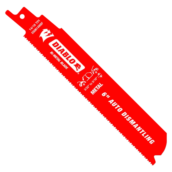 Diablo FRE-DS0614WBF 6in 14/18 TPI Bi-Metal Auto Dismantling Reciprocating Saw Blade