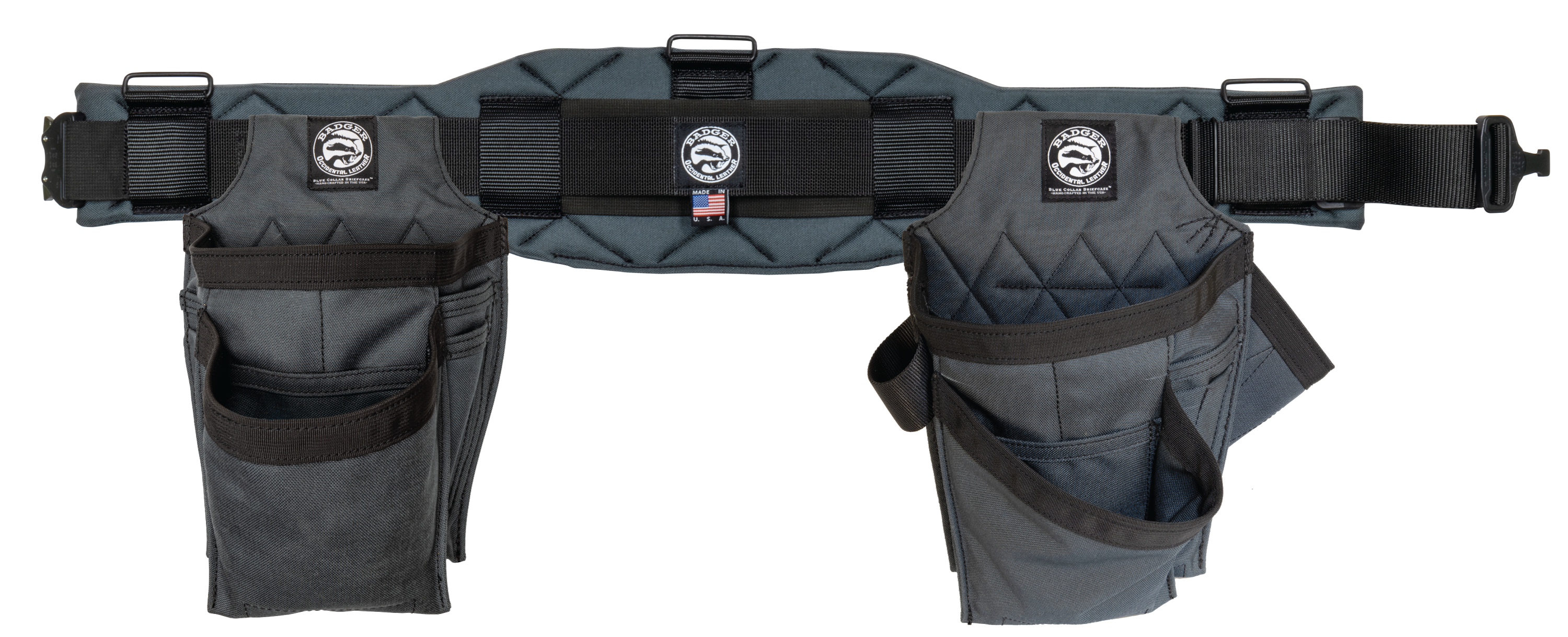 Badger Tool Belts BADGER-420010 Suspenders - Gunmetal Grey