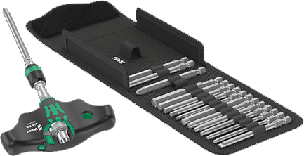 Wera Tools WERA-05023471001 17pc KraftForm KomPakt T-Handle Set 1 Metric