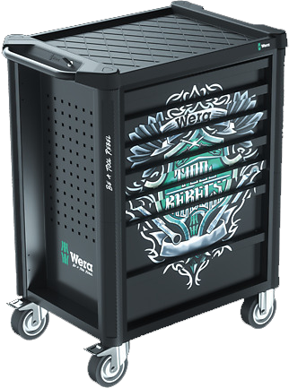 Wera Tools  WERA-05150130001 9700 94pc Tool Rebel Roller Cabinet With Foam Inserts
