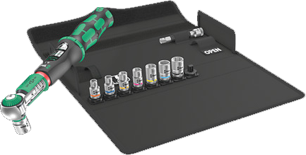 Wera Tools WERA-05075830001 1/4in Safe Torque Wrench Socket SQR Drive A1 Kit - Metric