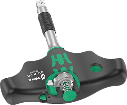 Wera WERA-05023460001 1/4in Drive 411 RA T-Handle With Ratchet Function
