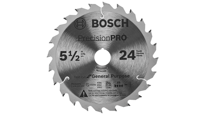 Bosch BOS-PRO524TS 5-1/2 In. 24-Tooth Precision Pro Series Track Saw Blade