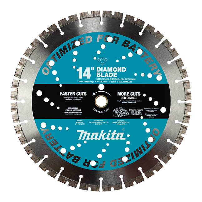 Makita MAK-E-16748 14in Thin Kerf Diamond Blade, Segmented, General Purpose