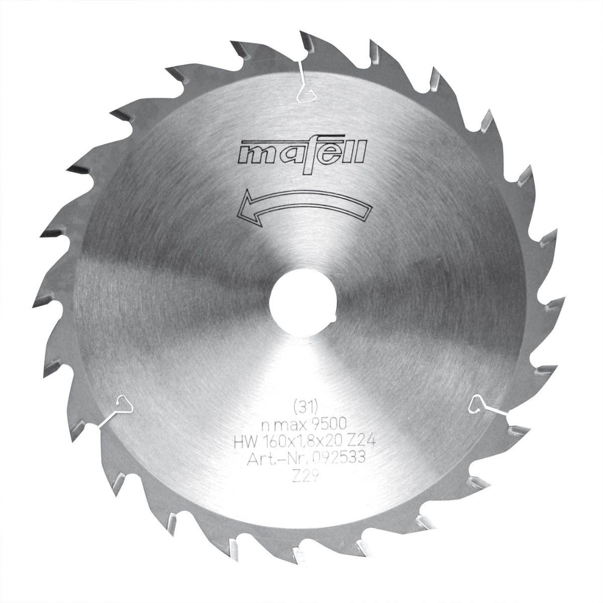 Mafell MAF-092533 160mm X 24T Cross-Cutting Carbide Blade