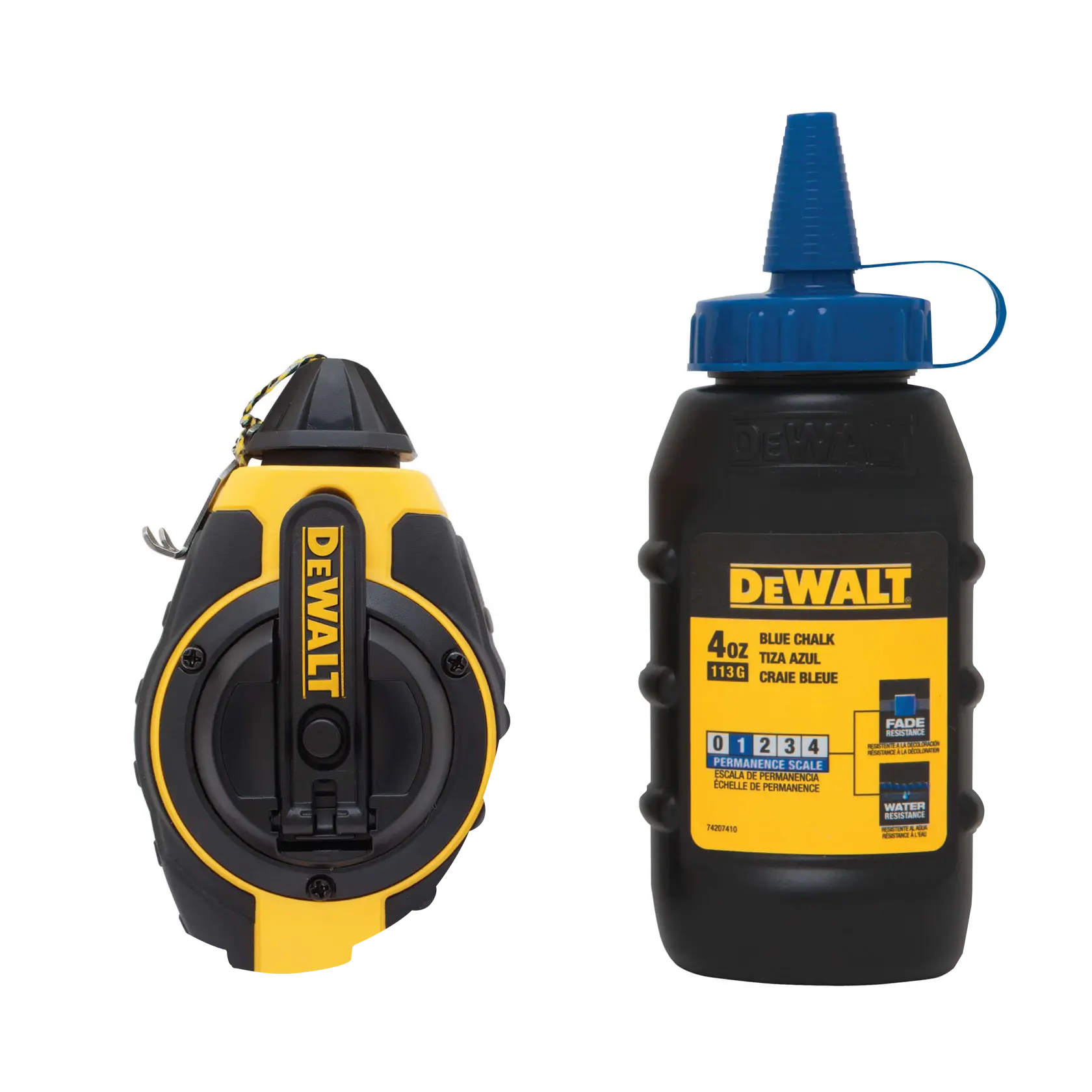 DEWALT DEW-DWHT47373L 3:1 Chalk Reel 30m/100ft with Blue Chalk