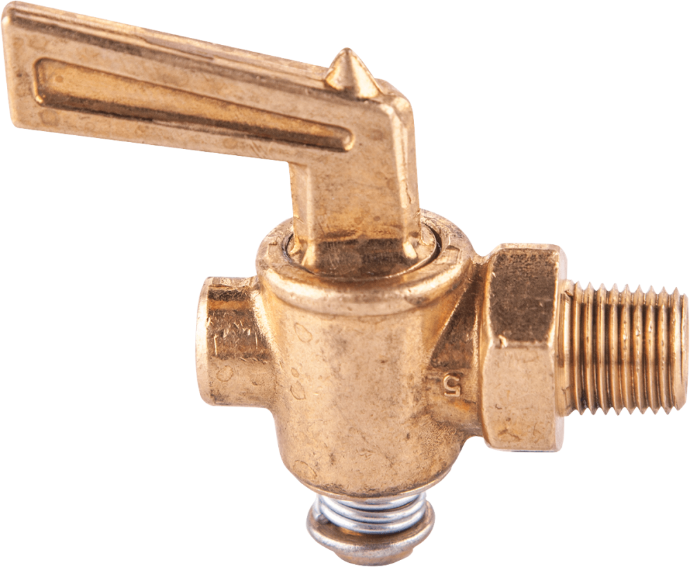Bissett BIS-BAF-DC241B 1/4in Male NPT Brass Drain Cock Spring BTM
