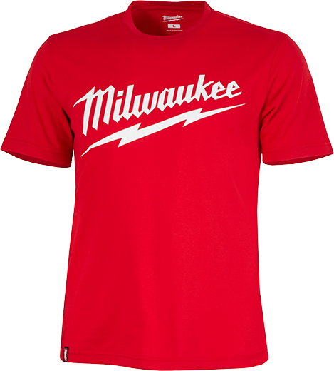Milwaukee MIL-607R-XX Heavy Duty Tee Short Sleeve Logo Red