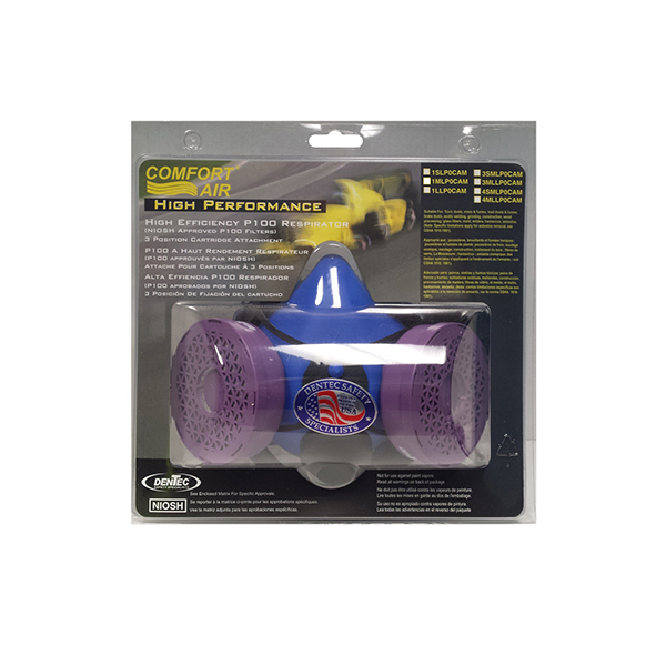 Dentec DEN-15R1MLPOCAM Comfort-Air Half Mask P100 Respirator Medium