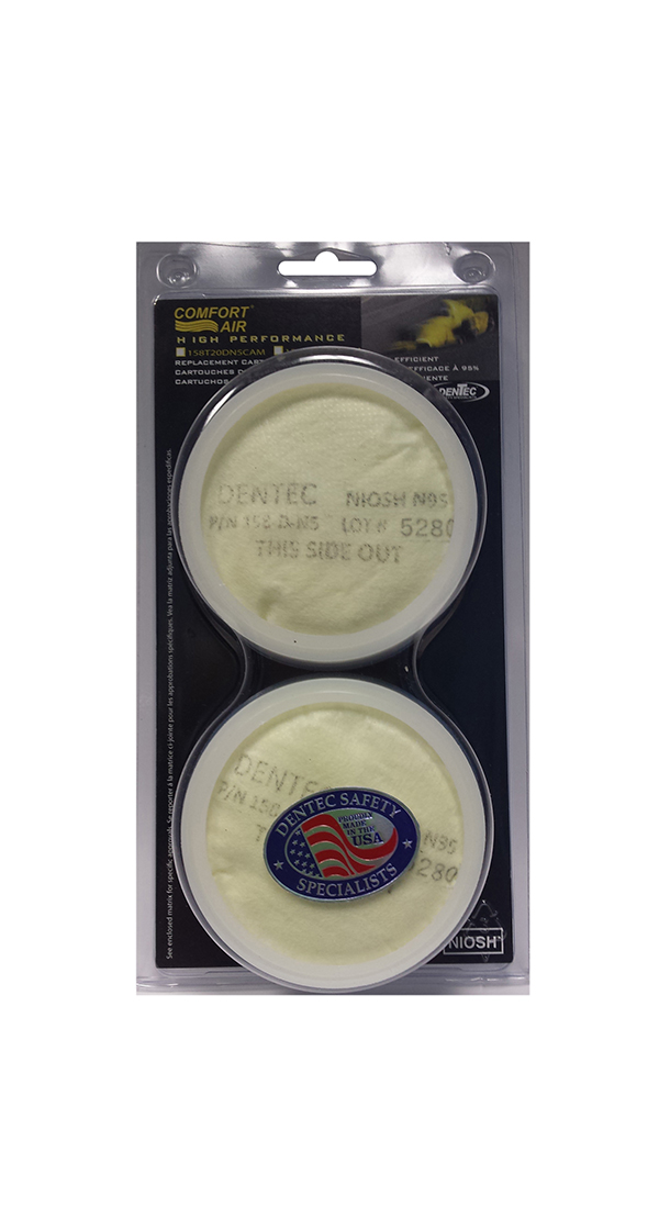 Dentec DEN-15F158T20DN5CAM N95 Organic Vapour Prefilters