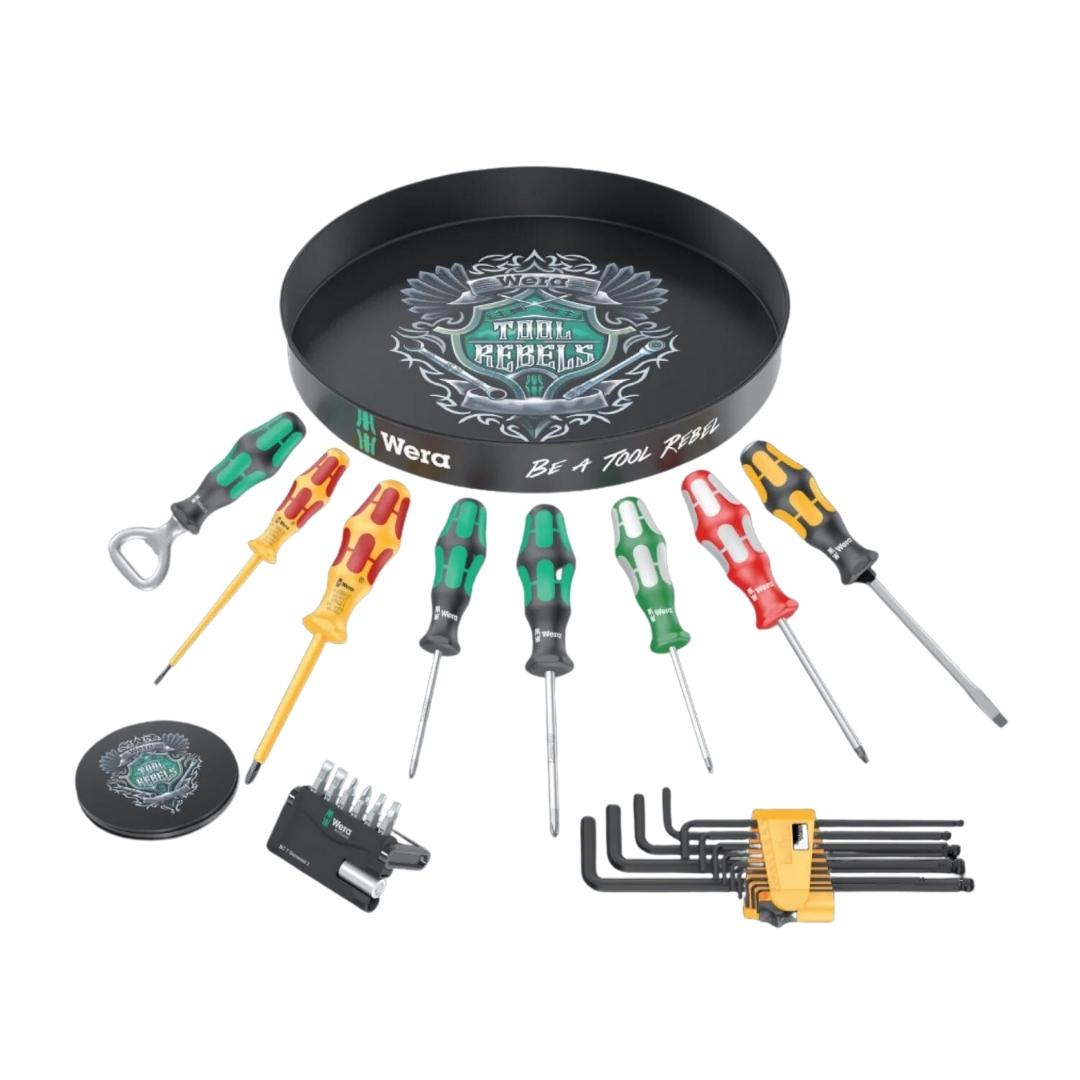 Wera Tools WERA-05300300001 Limited Edition Screwdrivers Set with Bottle Opener, L-Key & 4x Coasters