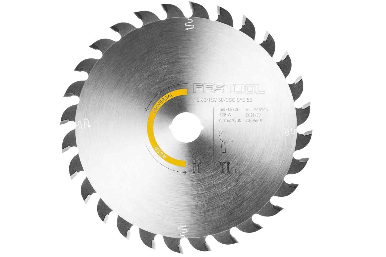 Festool FES-205771  Saw Blade HW 168x1,8x20 W28 Wood Universal