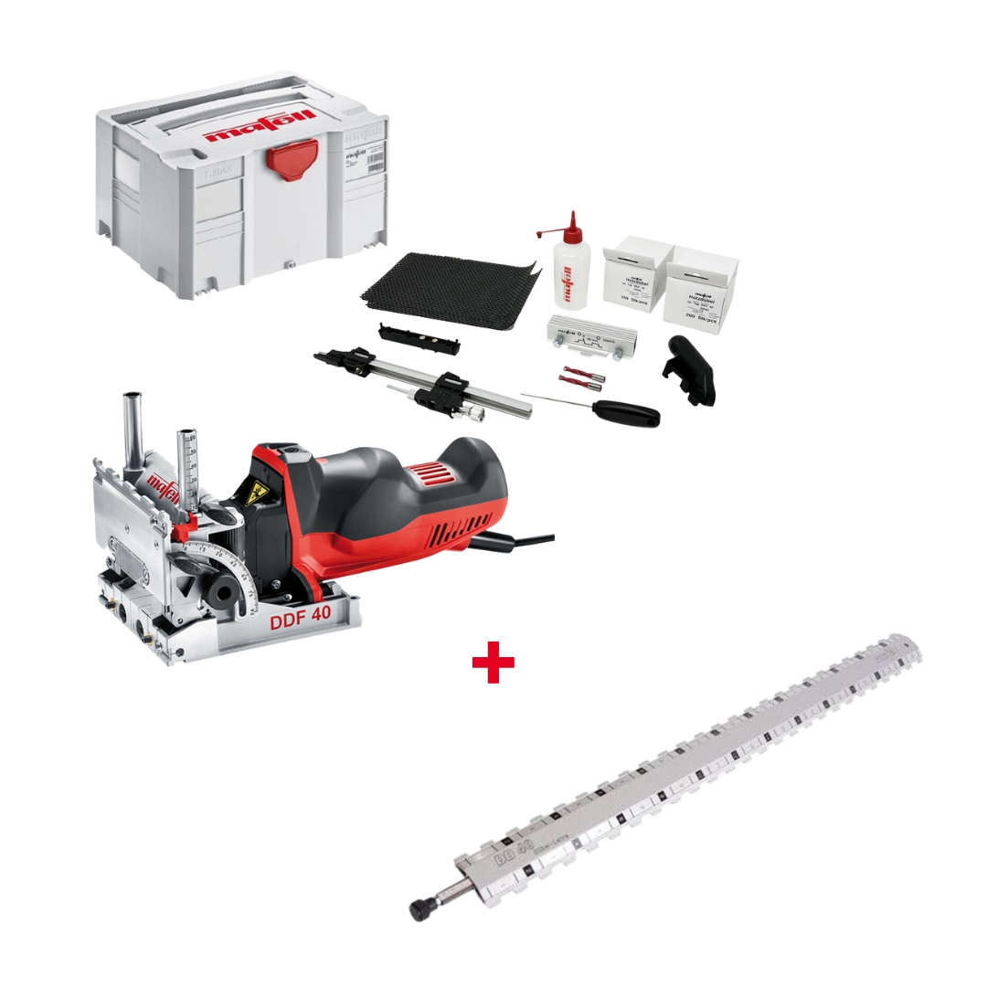 Mafell MAF-918623+203980 DOWEL BUNDLE DDF 40 Duo Dowel System 120V + Dowel Drilling Template (2.6')