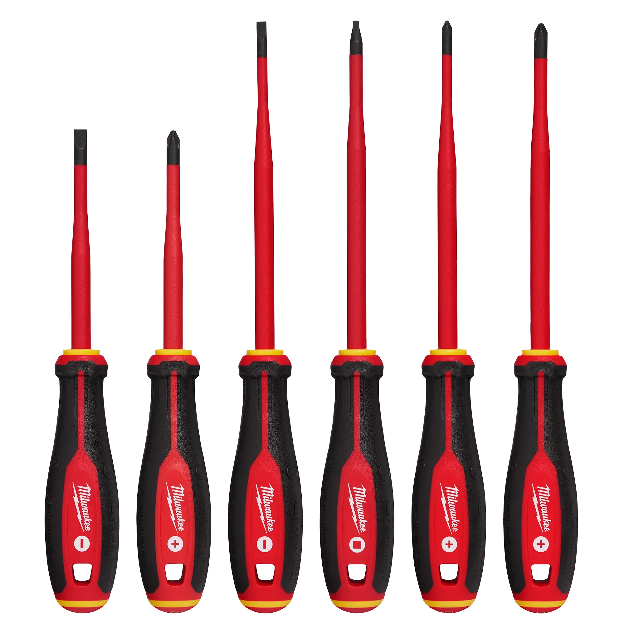 Milwaukee MIL-48-22-2206 6pc 1000V Insulated Slim Tip Screwdriver Set