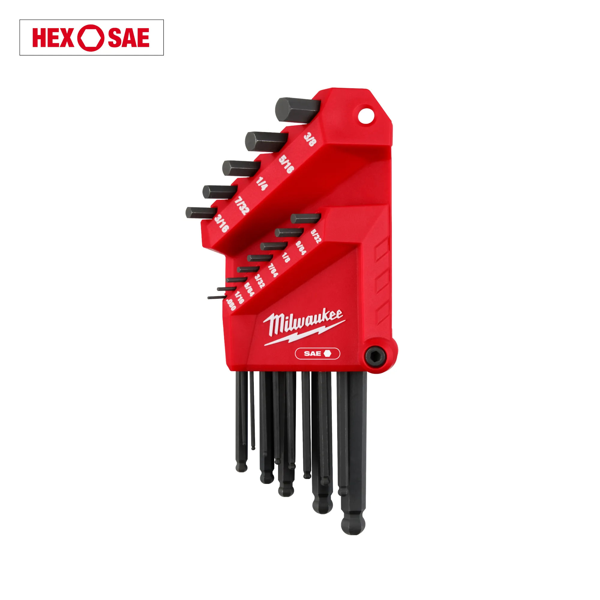 Milwaukee MIL-48-22-2185 13pc Ball End L-Key Set SAE