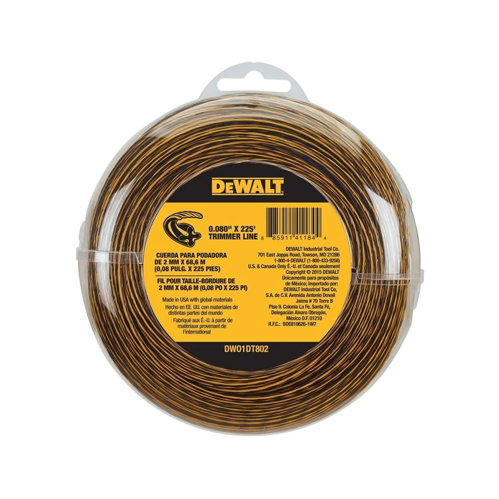 DEWALT DEW-DWO1DT802 Replacement Trimmer Line 0.080in x 225ft