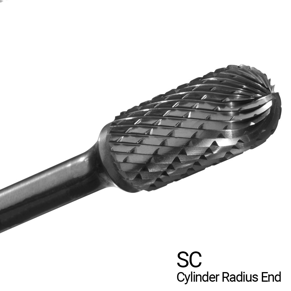 Champion CHAMP-USC5-L6 6in Extralong Cylinder Shape With Radius Bur D/C 1/2 x 1 x 1/4 Shank