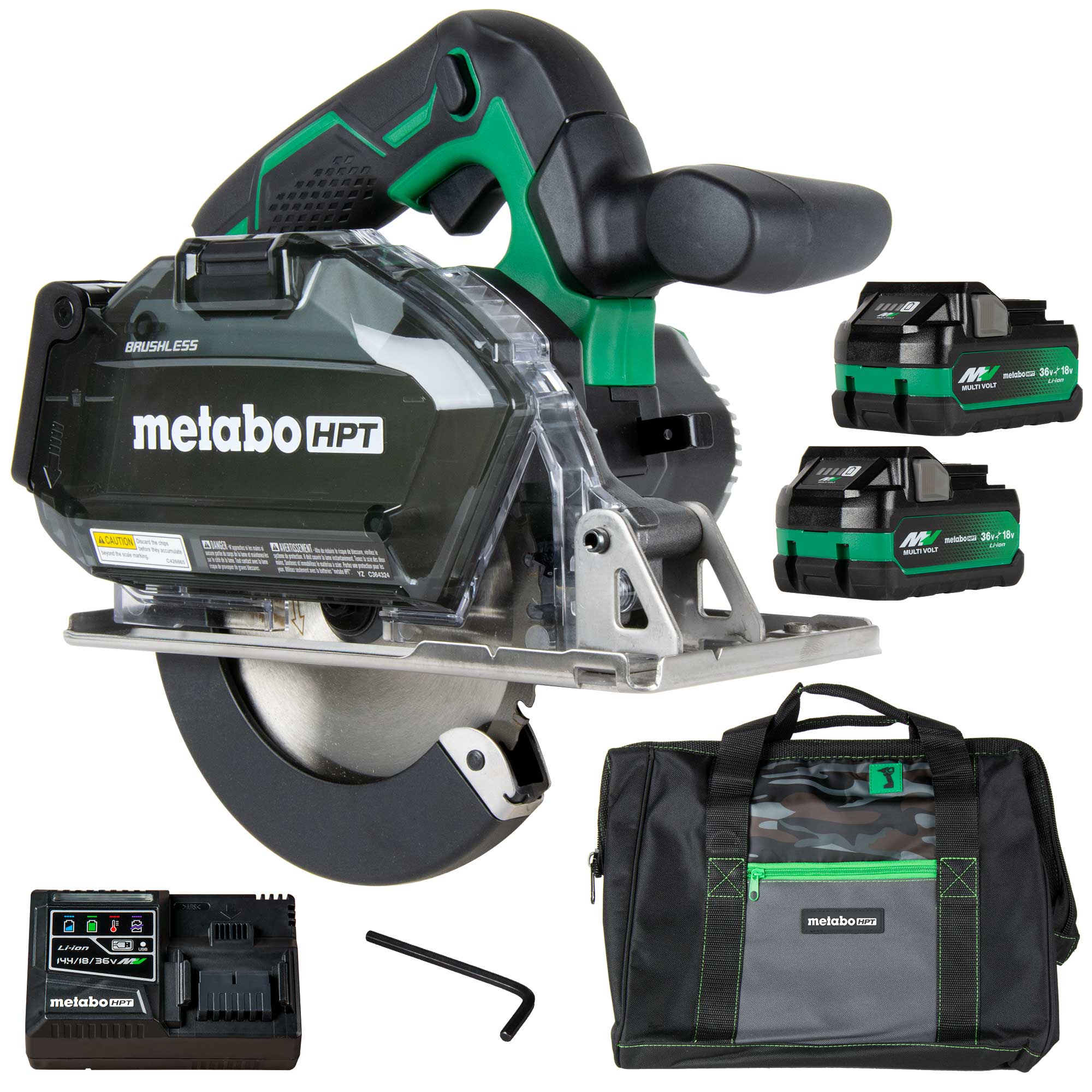 Metabo HPT HPT-CD1805DB 18V MultiVolt 5-3/8in Cordless Metal Cutting Circular Saw 2x 5.0Ah kit